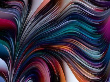 Sıvı renkli serisi. Çok renkli boya çizgileri yaratıcılık, sanat ve tasarım konusunda yapılmış soyut tasarım