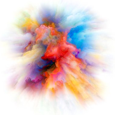 Duygu serisi renk. Zemin, hayal gücü, yaratıcılık sanat ve tasarım konuyla ilgili renk patlaması