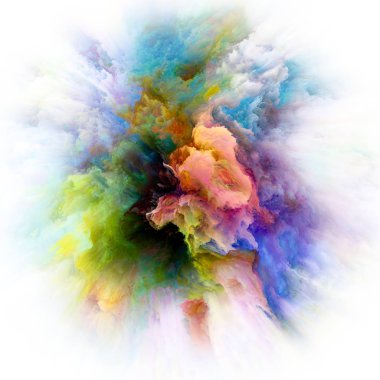 Duygu serisi renk. Zemin, hayal gücü, yaratıcılık sanat ve tasarım konuyla ilgili renk patlaması