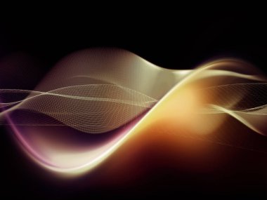 Teknoloji alanı serisi. Dalgalar, Izgaralar ve ışıklar teknoloji, bilim ve bilgisayar bilgi dünyası konusunda yapılmış soyut tasarım