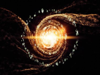 Matematik Evreni serisi. Matematik, bilim, eğitim ve modern teknoloji konularındaki rakamların ve uzay elementlerinin bileşimi