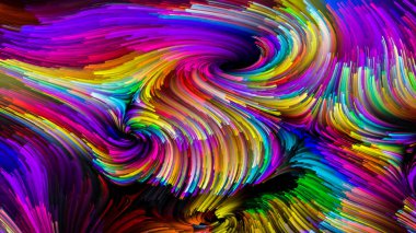 Hareket içinde renk serisi. Akan boya desen tasarım, yaratıcılık ve hayal gücü ekranlar ve mobil cihazlar için duvar kağıdı olarak kullanmak üzere konuyla ilgili kompozisyon