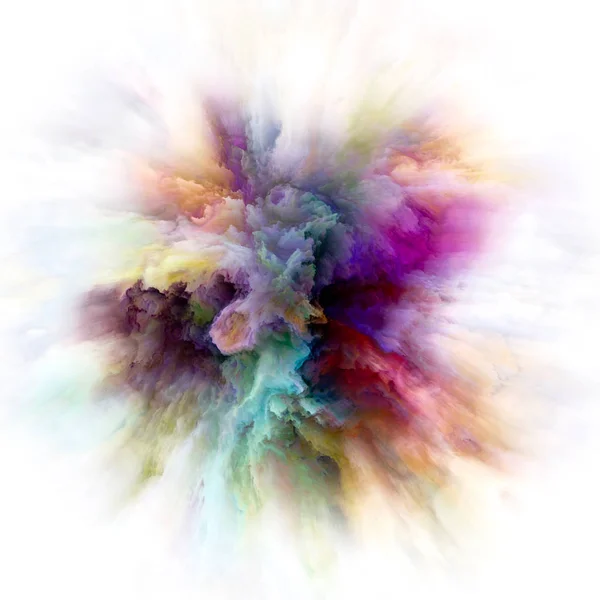 Color Emotion Series Closeup Color Explosion Metaphorical Relationship Imagination Creativity — Stock Photo, Image