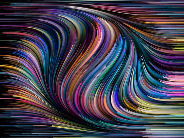 Liquid Color Series Abstract Design Made Multi Color Paint Streaks — Stock Photo, Image