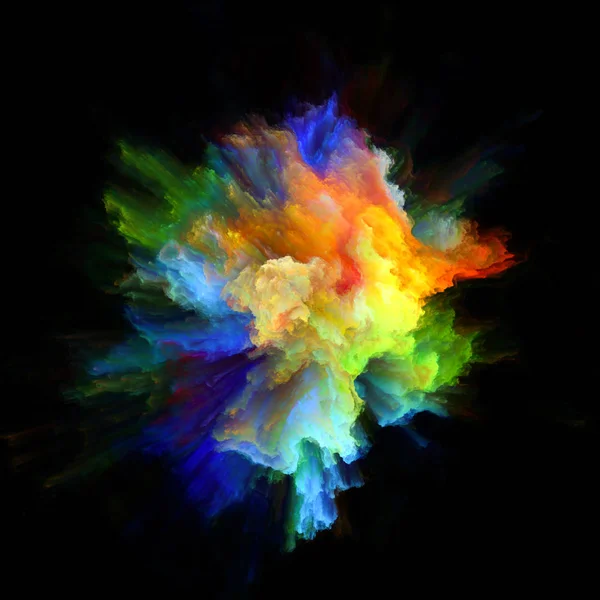 Kleur Emotie Serie Artistieke Abstractie Samengesteld Uit Kleur Explosie Het — Stockfoto