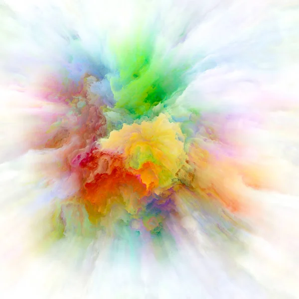 色の感情シリーズ 想像力 創造性の芸術とデザインの主題の色の爆発から成る芸術の抽象化 — ストック写真
