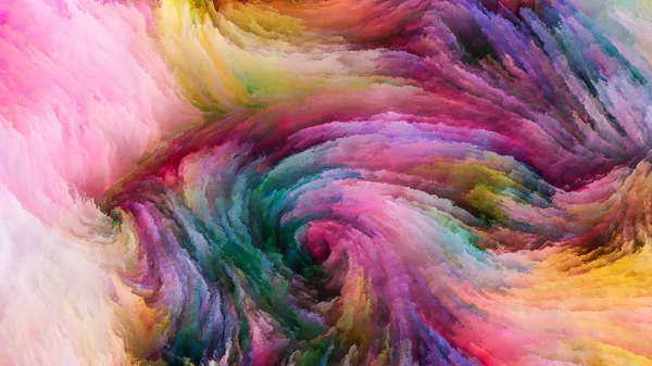 Колір Серії Русі Взаємодія Візерунка Flowing Paint Тему Дизайну Творчості — стокове фото