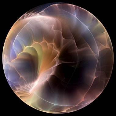 Yaşam fraktal geometri serisi. Hacimsel 3d fraktal parçacık siyah hayal gücü, yaratıcılık sanat ve tasarım konusunda izole düzenlenmesi