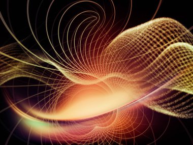 Teknoloji alanı serisi. Dalgalar, Izgaralar ve ışıklar bir fon olarak uygun teknoloji, bilim ve bilgisayar bilgilerin dünya projelerde bileşimi