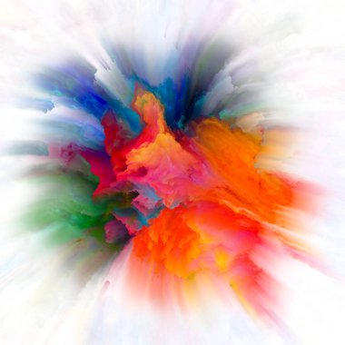 Duygu serisi renk. Zemin, hayal gücü, yaratıcılık sanat ve tasarım konuyla ilgili renk patlaması