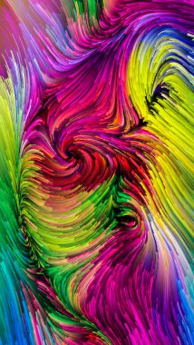 Hareket içinde renk serisi. Akan boya desen tasarım, yaratıcılık ve hayal gücü ekranlar ve mobil cihazlar için duvar kağıdı olarak kullanmak için bu konuda etkileşimi