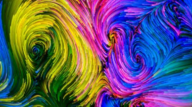 Drama renkler Serisi. Tasarım, yaratıcılık ve hayal gücü konusunda sanal tuval etkileşimi