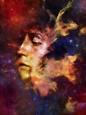 Evren bize hatırlıyorum serisi olacak. Kadının yüzü, Bulutsusu ve yıldız evren, doğa, insan aklının ve hayal gücü bu konuda arka plan tasarımı