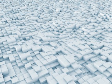 konuyla ilgili bilgisayar grafik çizimi için arka plan öğesi olarak fraktal gürültü ile bozuk uçak ilkel 3D render