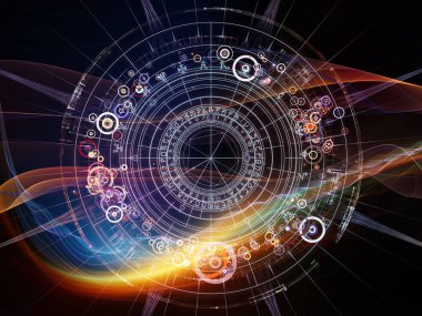 Fraktal öğeleri, kutsal sembolleri ve dairelerin mistisizm, gizli, Astroloji ve manevi konuda arka plan. Kutsal daireler serisi.