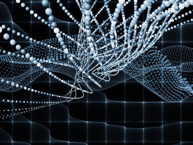 Geometri teknoloji serisi. Arka plan tasarım bilim, bilgi teknoloji ve eğitim konusunda teknolojik fraktal yapıların