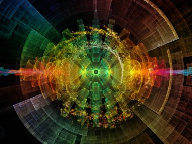 Dalga fonksiyonu serisi. Renkli sinüs titreşimlerin görsel açıdan hoş kompozisyon, ışık ve fraktal elemanları inşaat üstünde ses ekolayzer, için müzik spektrum ve kuantum olasılık