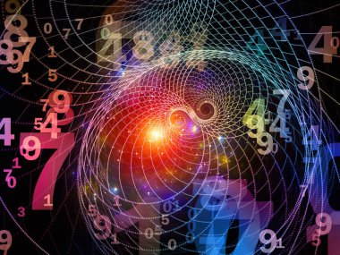 Matematik gerçeklik serisi. Sayı, ışıklar ve Fraktal desenleri matematik, eğitim ve bilim konusunda düzenleme