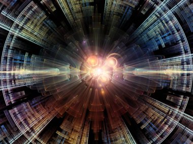 Dalga fonksiyonu serisi. Renkli sinüs titreşimlerin yaratıcı düzenleme, ışık ve fraktal elemanları kavramı mecaz ses ekolayzer, konuyla ilgili olarak müzik spektrum ve kuantum olasılık