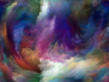 Soyut renk serisi. Tasarım projeleri için fon olarak hizmet etmek için hareket tuval üzerine renkli boya yapılan sanat, yaratıcılık ve hayal gücü ile ilgili