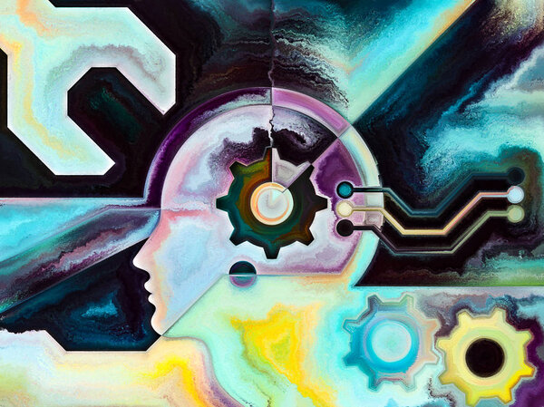 Human Texture series. Backdrop design of human face, rich colors, organic textures, flowing curves for works on inner world, mind, soul and Nature