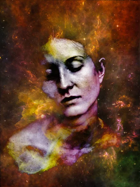 My Demon Angel Woman series. Portrait of a young woman with surreal elements on the subject of female nature, inner world and human drama.