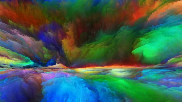 Out World Series Background Design Surreal Landscape Elements Fractal Colors — Stock Photo, Image