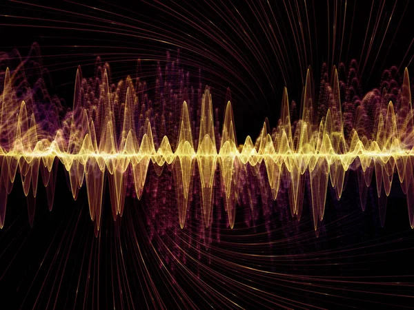 시리즈입니다 이퀄라이저 음악에 프로젝트에 배경으로 프랙탈 요소의 스펙트럼 — 스톡 사진