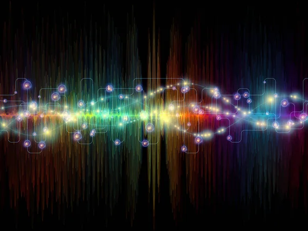 Serie Wave Function Composición Vibraciones Sinusoidales Colores Elementos Ligeros Fractales — Foto de Stock