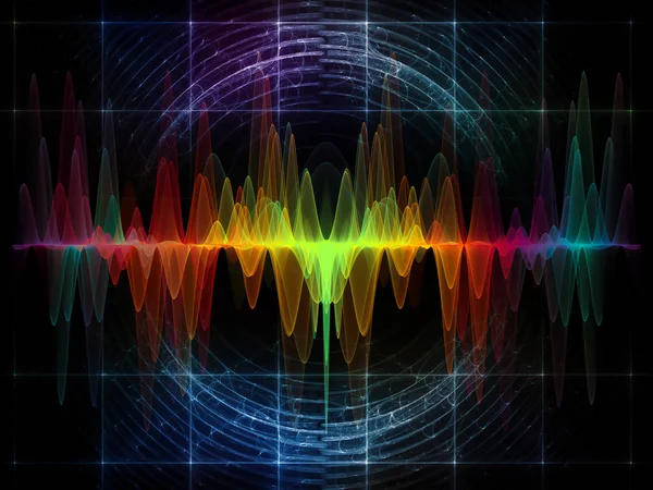 Wave Function Series Latar Belakang Terdiri Dari Warna Sinus Getaran — Stok Foto