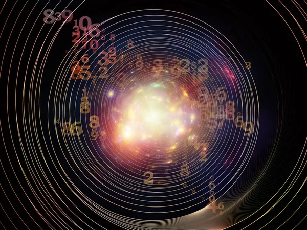 Matematik gerçeklik serisi. Arka plan tasarımı numaraları, ışıklar ve Fraktal desenleri konu, matematik, eğitim ve bilim