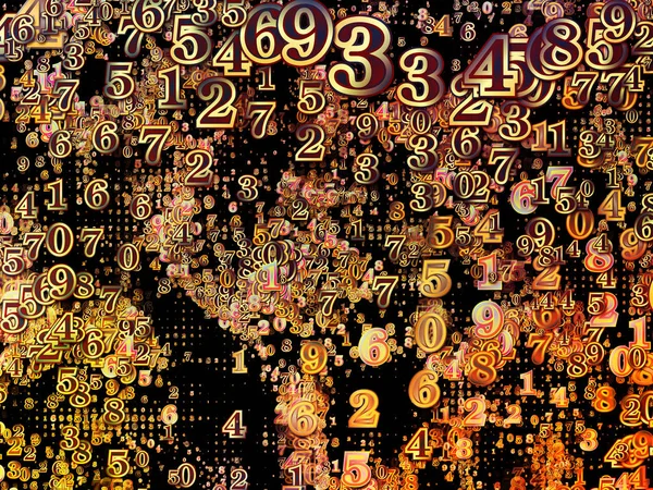 Numer World Series Wzajemne Oddziaływanie Cyfr Elementy Fraktal Temat Nauki — Zdjęcie stockowe