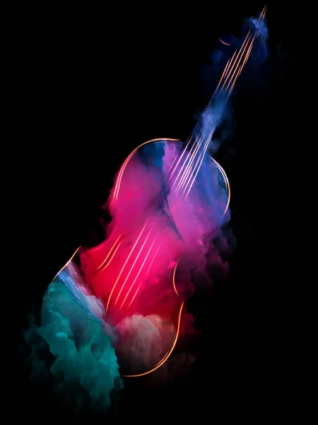 Série Sonho Musical Fundo Abstrato Feito Violino Pintura Colorida Abstrata — Fotografia de Stock