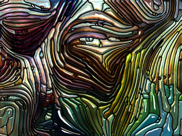 Sueños Serie Glass Composición Del Patrón Vidrieras Fragmentos Color Sobre — Foto de Stock