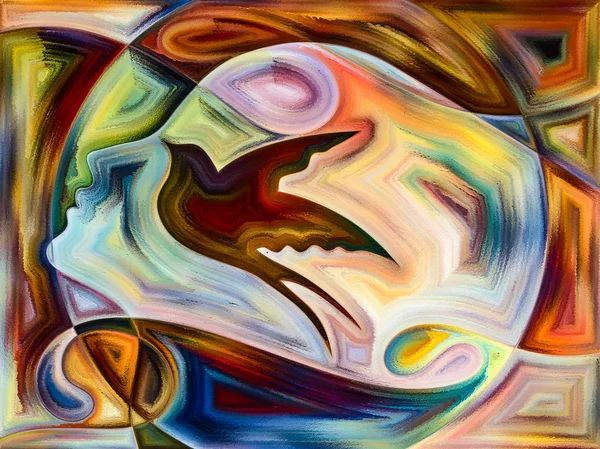 Innere Texturreihe Hintergrund Des Menschlichen Gesichts Farben Organische Texturen Fließende — Stockfoto