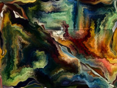 İç doku serisi. Sanat, Doğa ve yaratıcılık konusunda bir metafor olarak akan dokular ile dijital suluboya tasarım tasarım oluşan