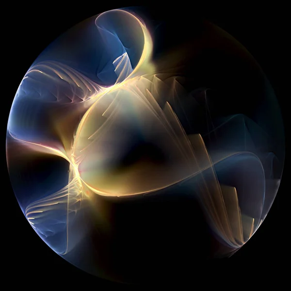 Yaşam Fraktal Geometri Serisi Hacimsel Fraktal Parçacık Siyah Hayal Gücü — Stok fotoğraf