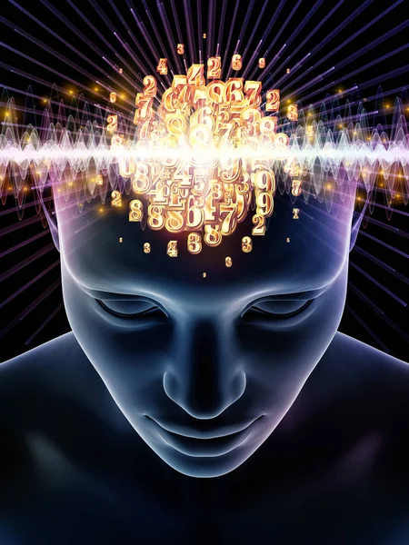 시리즈 인간의 머리와 지능에 프로젝트에 배경으로 기호의 그림의 — 스톡 사진