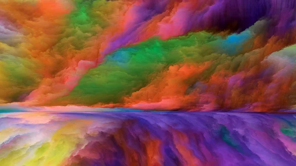 Out World Series Composition Surreal Landscape Elements Fractal Colors Suitable — Stock Photo, Image