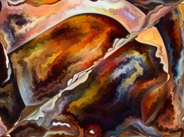 İç doku serisi. İnsan yüzü, renkler, Organik dokular, eğriler iç dünya, zihin, Doğa ve yaratıcılık konusunda akan düzenlenmesi