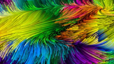 Drama of Colors serisi. Tasarım, yaratıcılık ve hayal gücü üzerine bir metafor olarak sanal tuvalden oluşan tasarım