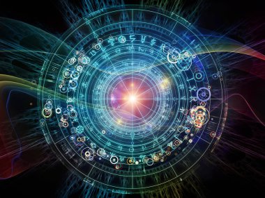 Fraktal öğeleri, kutsal sembolleri ve dairelerin mistisizm, gizli, Astroloji ve manevi konuda arka plan. Kutsal daireler serisi.