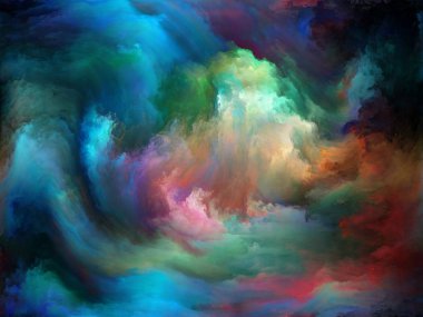 Soyut renk serisi. Interplay hareket üzerine yağlıboya sanat, yaratıcılık ve hayal gücü konusunda renkli boya