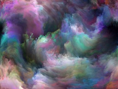 Soyut renk serisi. Tasarım projeleri için fon olarak hizmet etmek için hareket tuval üzerine renkli boya yapılan sanat, yaratıcılık ve hayal gücü ile ilgili