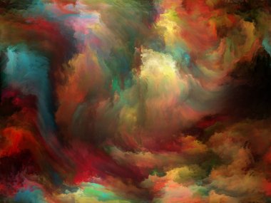 Soyut Arkaplan serisi. Sanat, yaratıcılık ve hayal gücü konularında yaratıcı bir düzenleme ve tuval üzerinde hareket