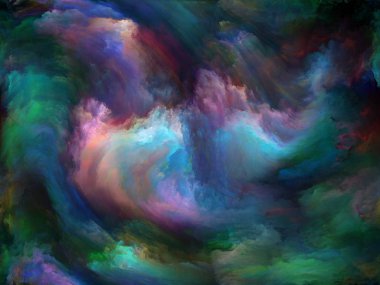 Soyut Arkaplan serisi. Sanat, yaratıcılık ve hayal gücü konularında arkaplan kompozisyonu ve tuval üzerinde hareket