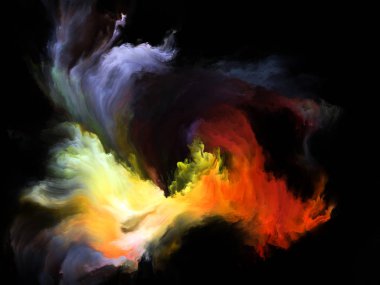 Akışı serisi renk. Arka plan müzik, yaratıcılık, hayal gücü, sanat ve tasarım projelerde kullanılmak üzere dijital boya streams yapılmış