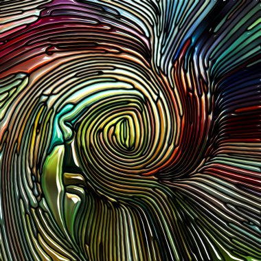 Desen serisi renk. Leaded cam tasarımı anımsatan Art Nouveau doğa, güzellik ve Maneviyat mecazi ilişki ile kompozisyon