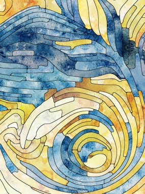 Hayaller dizisi. Renkli tasarım, yaratıcılık, sanat ve hayal gücü projelerinde kullanılmak üzere renklendirilmiş cam desenlerinden oluşan zemin