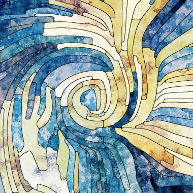 Cam serisi hayalleri. Vitray desen, renk parçacıkları projeler renkli tasarım, yaratıcılık, sanat ve hayal gücü için bileşimi